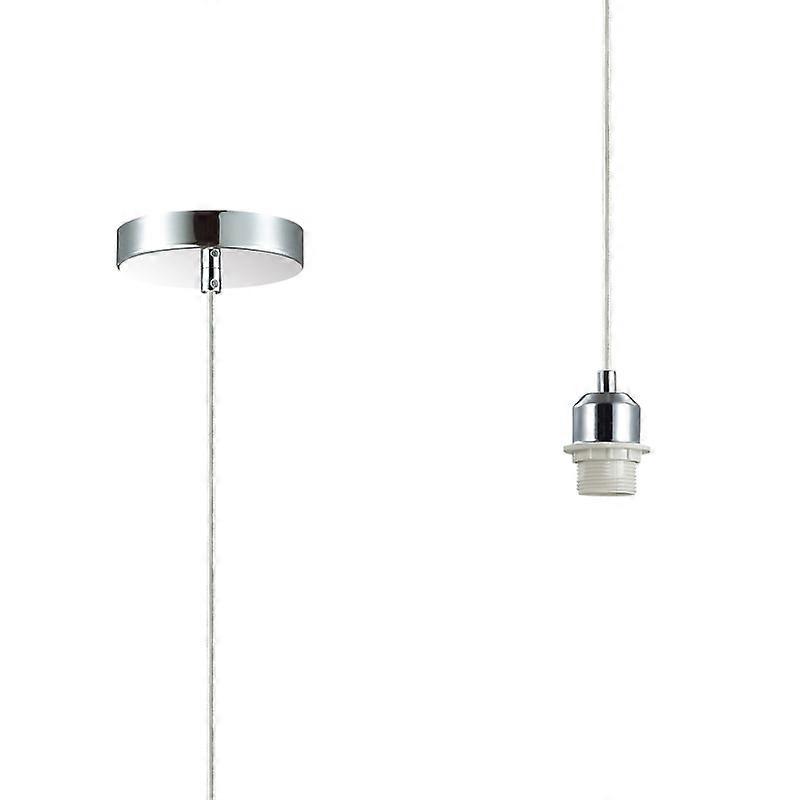 Dreifa 1.5m Single Pendant, 1 X E27, Polished Chrome/clear Cable