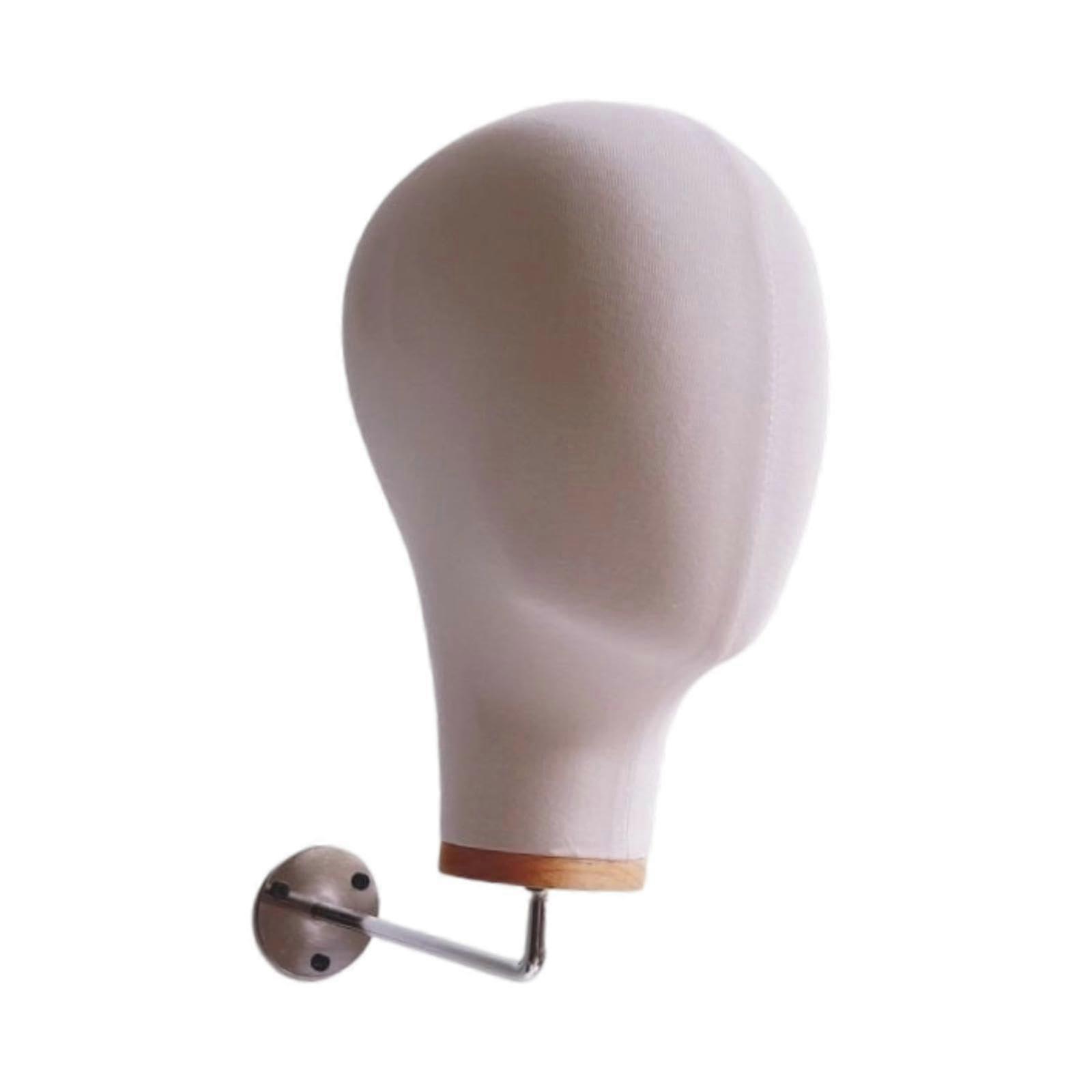 Mannequin Head Display with SpaceSaving Wall Mount for Hat and Wig Storage, Style C