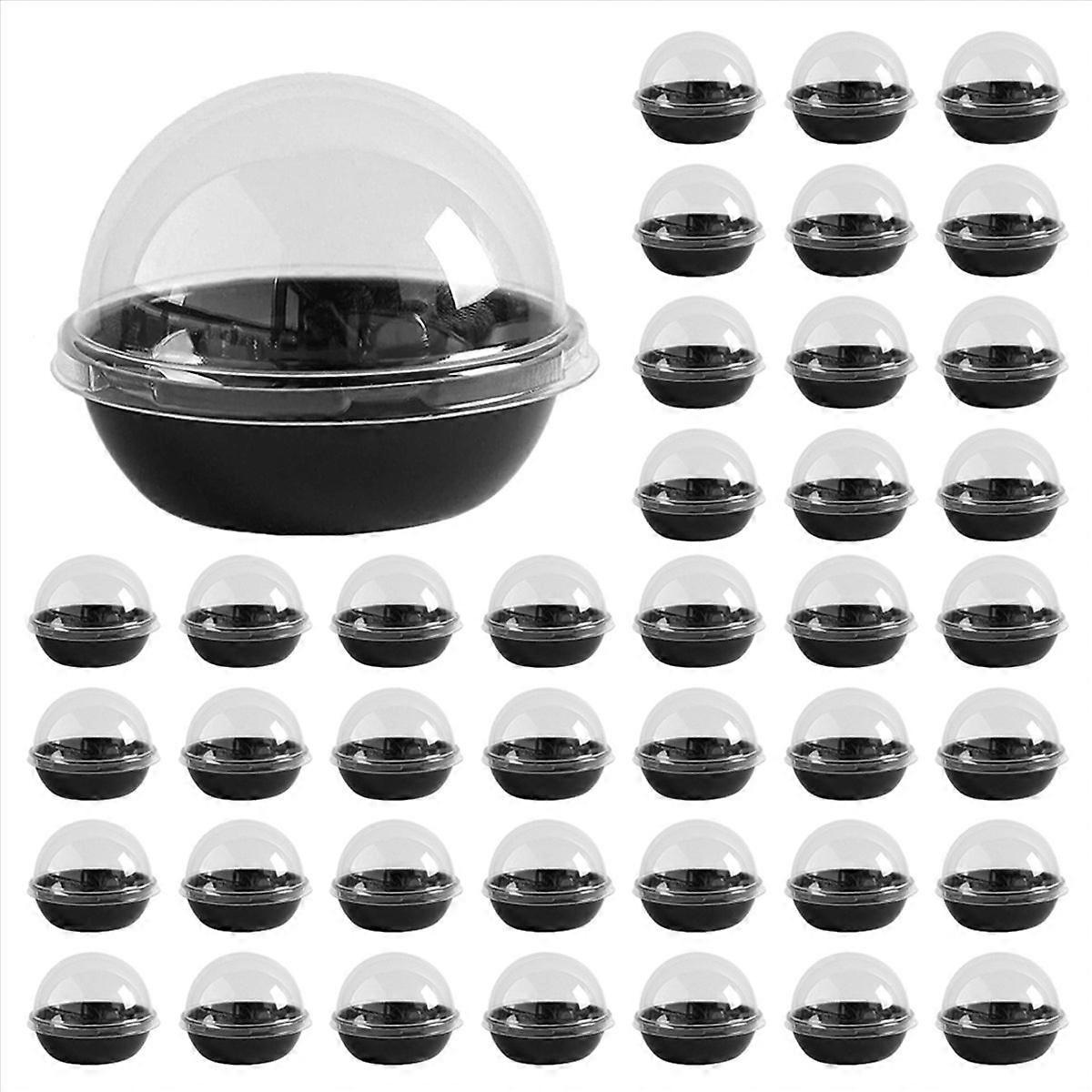 50 Pack Clear Plastic Mini Cupcake Container,for Mini Muffin Macaron