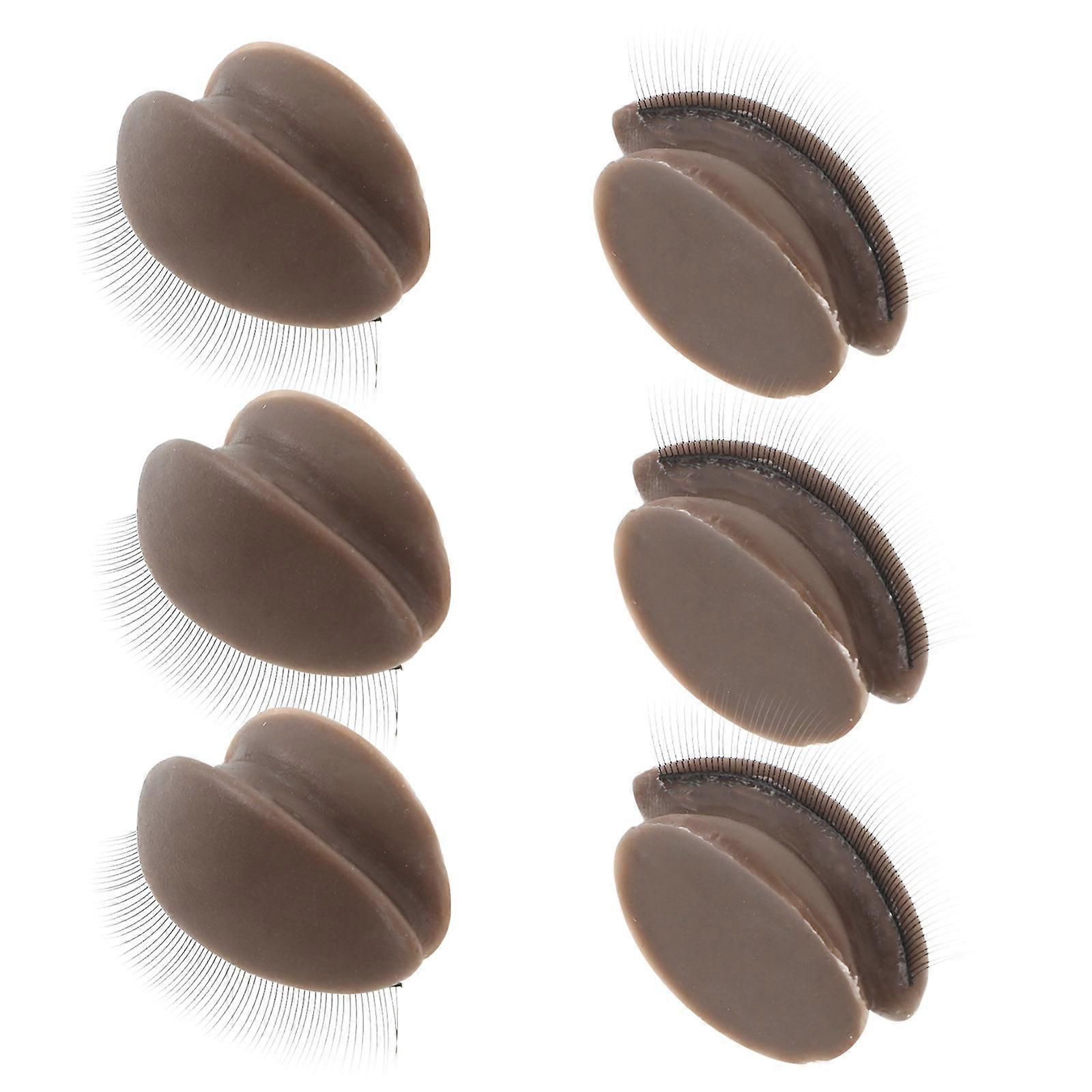 Removable Eyelid for Lash Extension Practice Eyelash Mannequin 6Pcs Pack