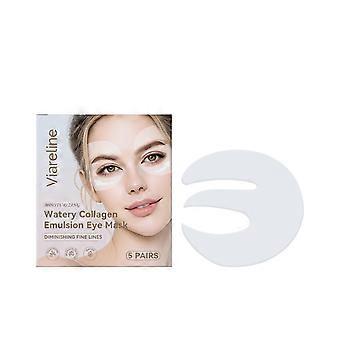 Maschera per gli occhi all'emulsione di collagene acquoso, cerotti per il contorno occhi 360 Fit, cerotti per occhi gonfi e occhiaie, 5 paia