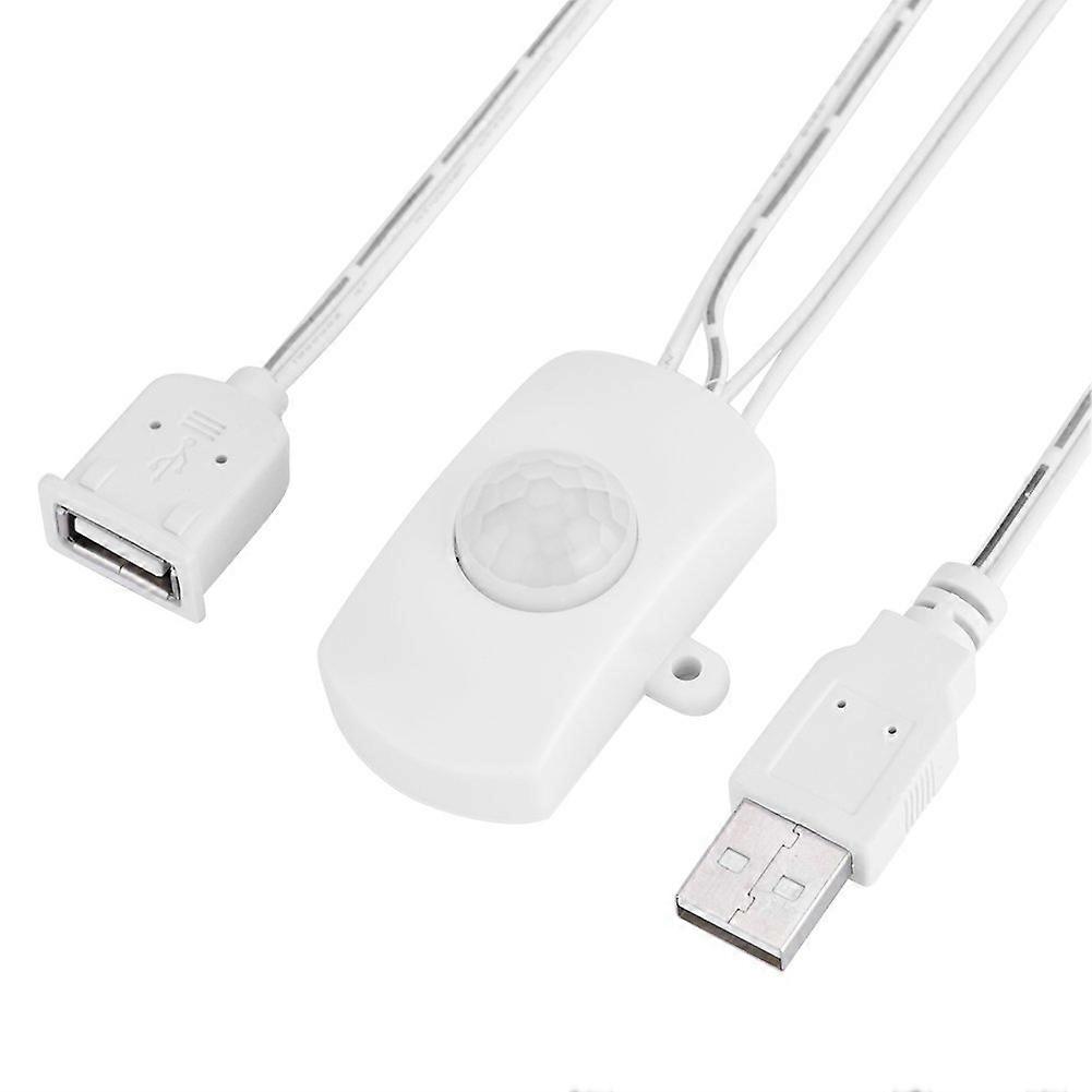 Mini PIR Motion Sensor Switch White, Infrared Motion Detector for Automatic Lighting Control