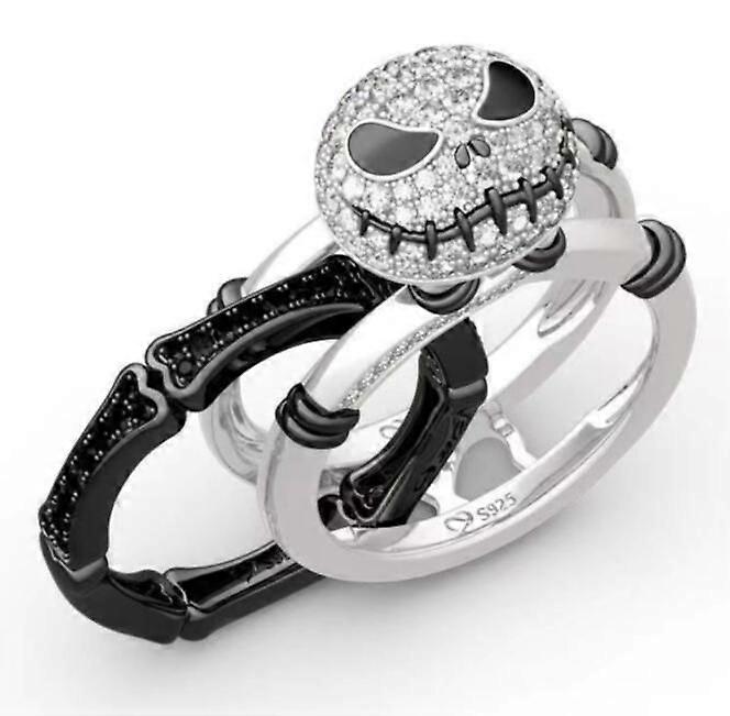 Pxcl Ring, Black And White Skull Ring