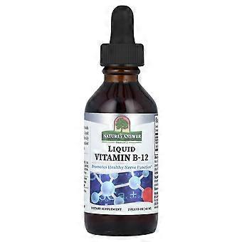 Nature's Answer, Vitamina líquida B-12, con sabores naturales, 2 fl oz (60 ml)