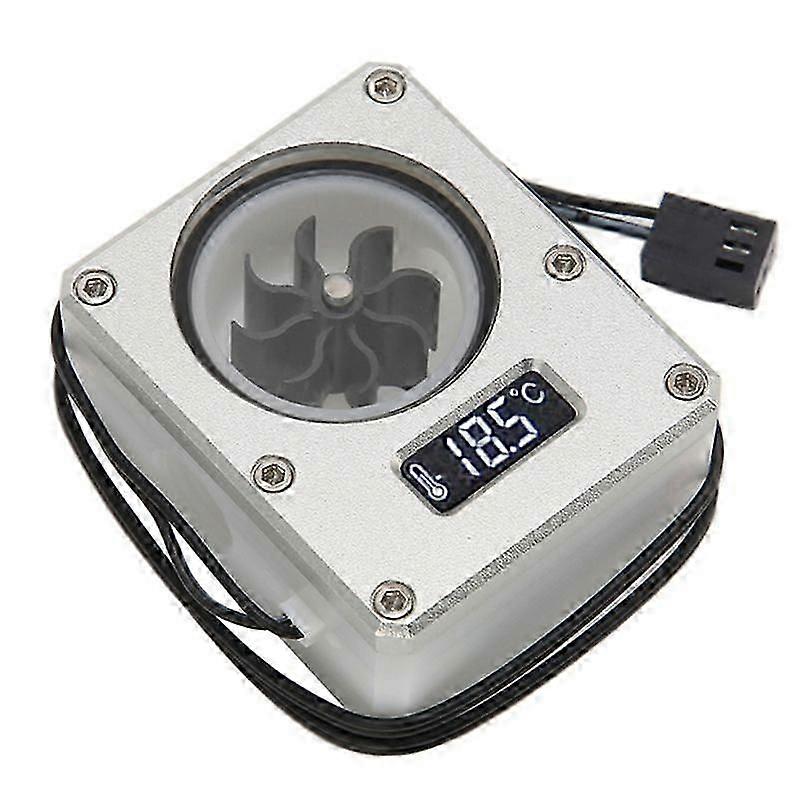 PC Water Cooling Flow Meter Indicator 12V Small 3pin Interface G1/4 Thread Pom Rustproof Computer Flow Meter Silver