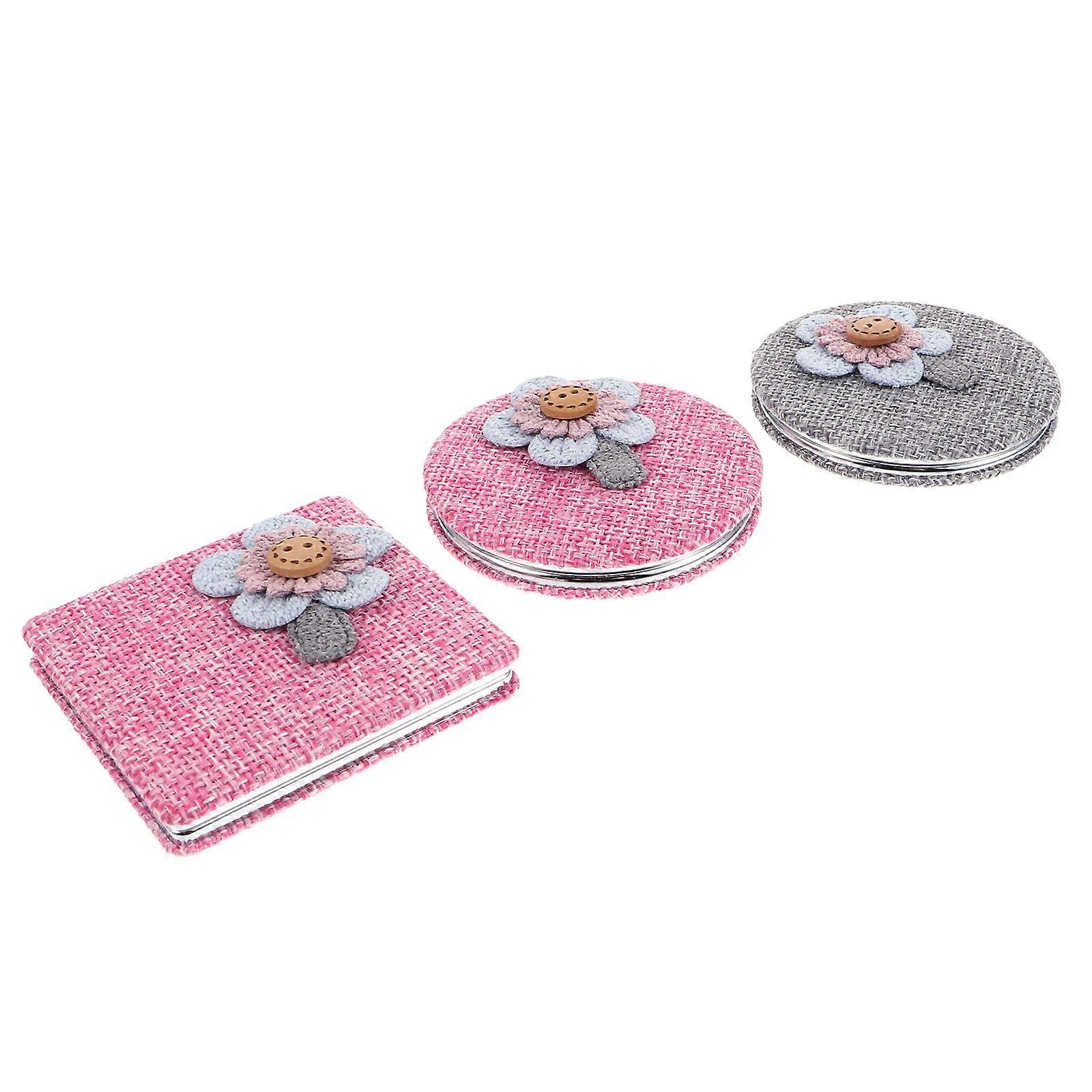 Chemical Makeup Mirror Foldable Designed for 3Pcs Practical Cosmetic Use