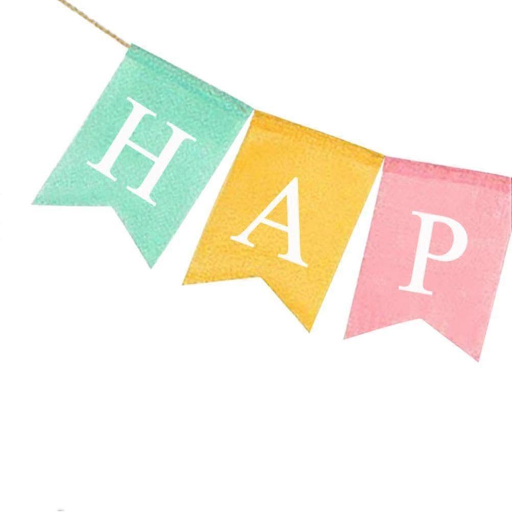 Happy Spring Burlap Banner for Decoration