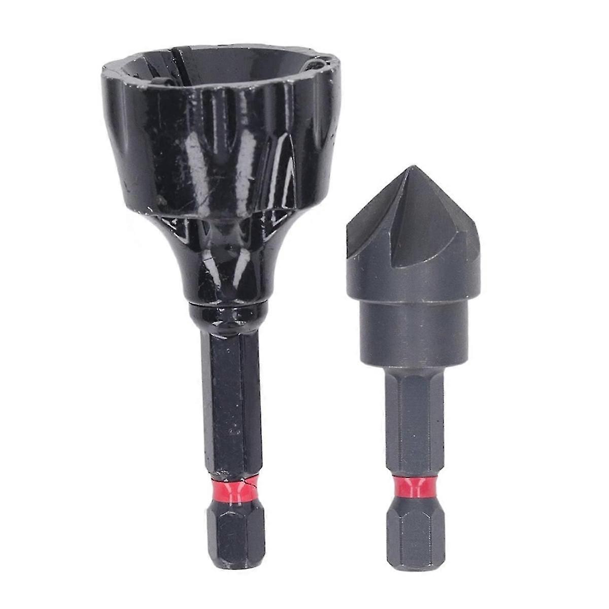 Deburring Chamfer Tool Set, 2PCS External Internal Rotary Deburring & Chamfer Tool, External Debur CEdition 0509