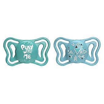 Chicco Physio Light Silikon Napp 16-36M 2-pack Blå