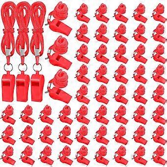 Whistle for Adults with Lanyard Plastic Safety Emergency Whistle Survival Loud for Lifeguard Coaches Hiking Outdoor Camping Accessories