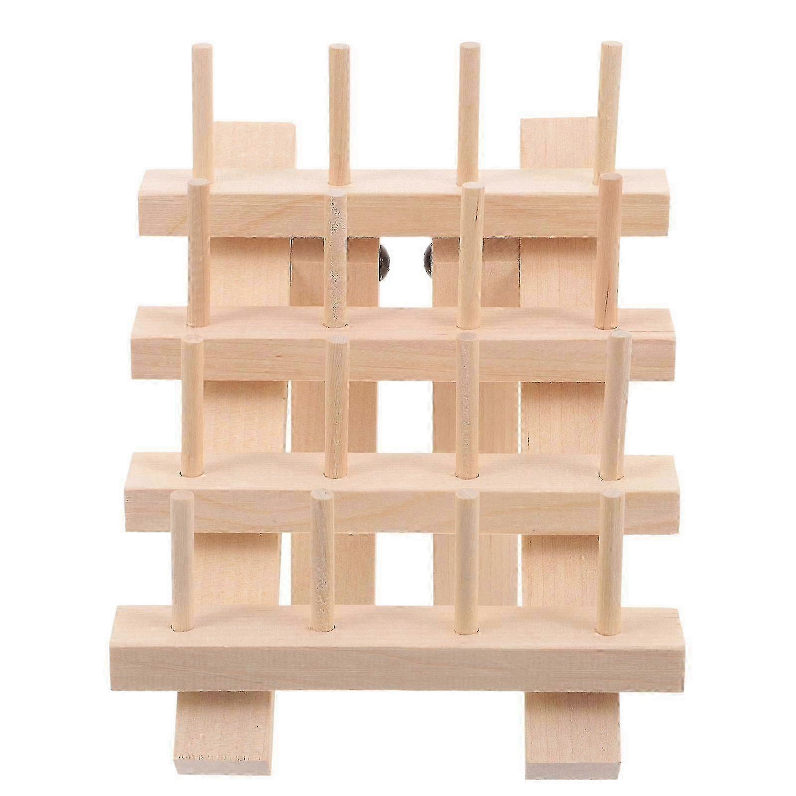 Practical Sewing Thread Spool Rack for Organizing Wood Holder