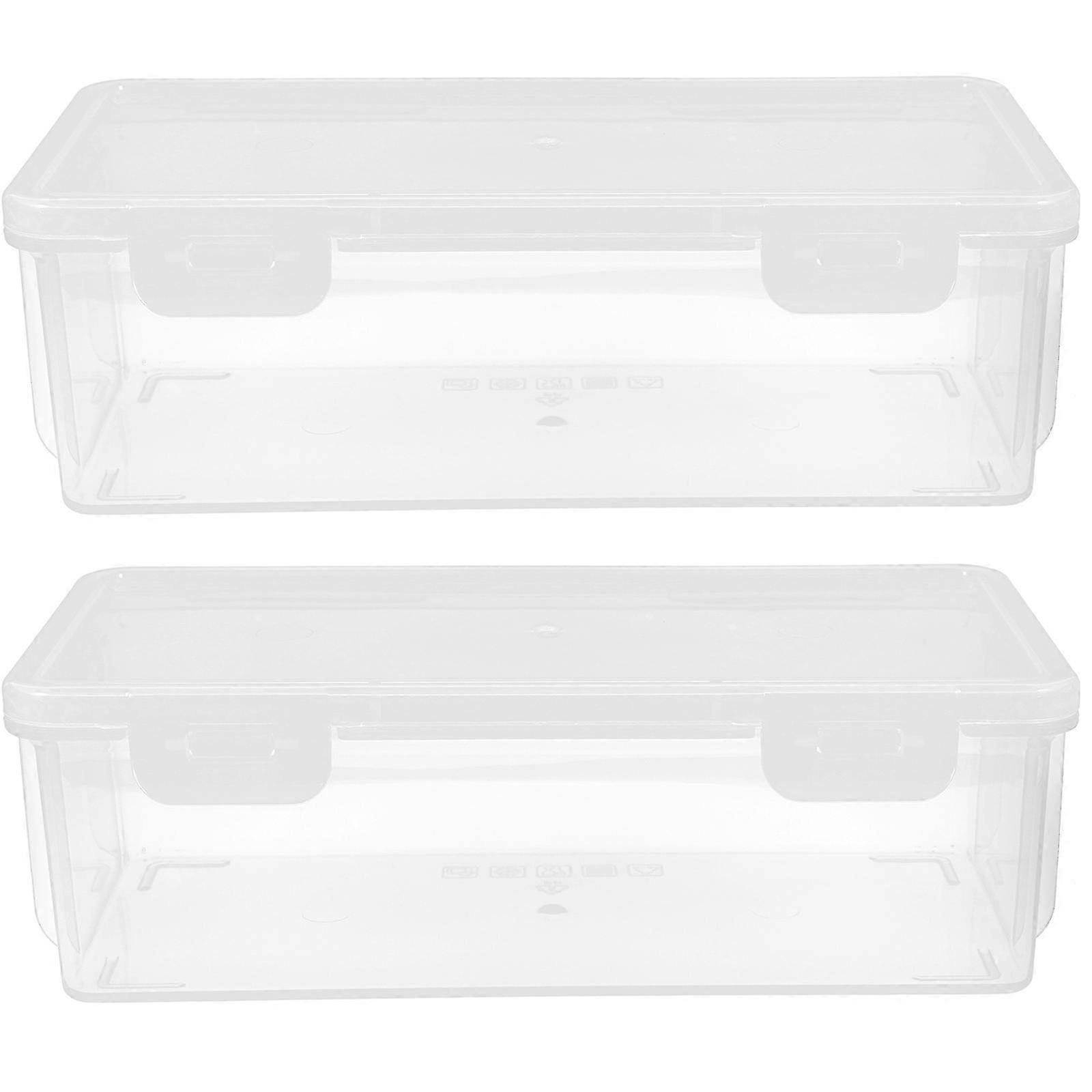 Bread Holder Bread Containers for Storage 2Pcs Transparent PP Boxes