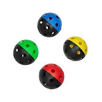 4x Floorball Balls Hollow Unihockey Balls for Players Profesonals Training Green Yellow Black