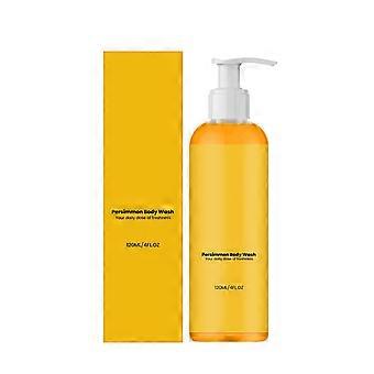 Persimmon Hydrating Body Wash, Mild Gentle Non-Drying Daily Full Body Cleansing Shower Gel 120ml Pump Bottle