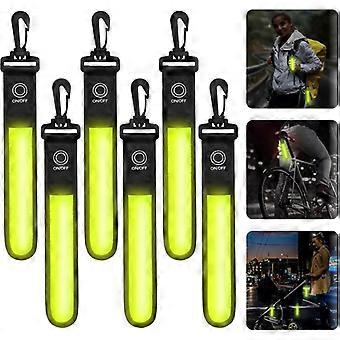 LED Flashing Light Reflective Bag Pendants,Safety Light,Reflectors for Kids(4pcs)