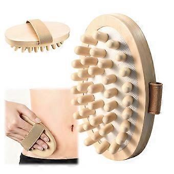 Wood Therapy Massage Brush Set for Cellulite Relief with Ergonomic Wooden Handle and Skin Tightening