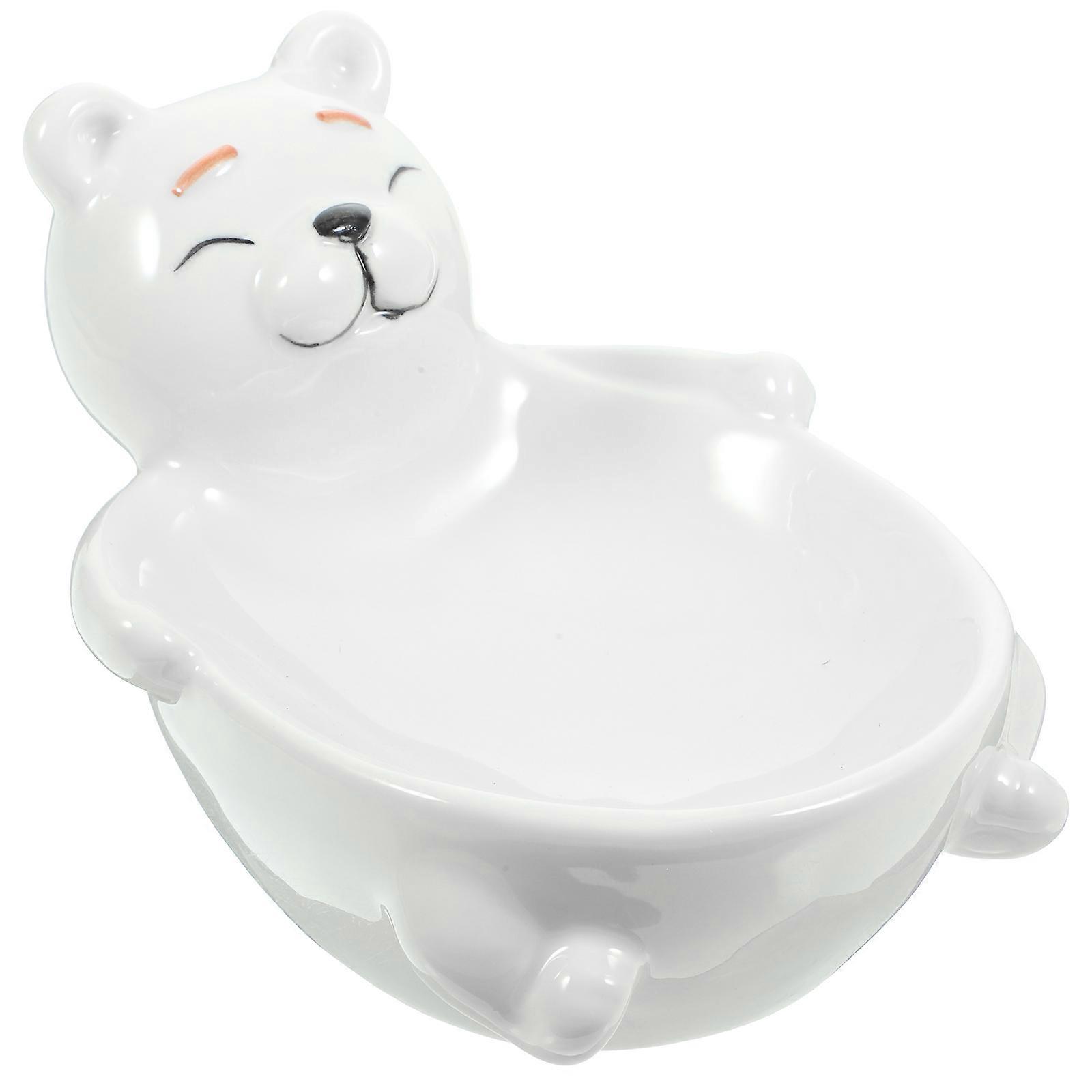 Ceramic Snack Serving Dish with Decorative Cartoon Pattern 1 Piece