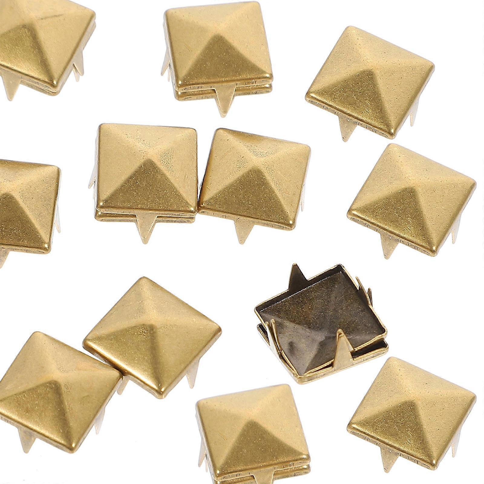 Brass Decorative Pyramid Studs for Multi-Function Bag Rivets 80Pcs