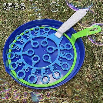 Bubble Wands Set 3 Pcs, DIY Giant Bubble Sticks with Multi-Ring Design, Colorful Assorted for Party Games, Halloween, Christmas Gifts