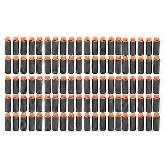 100pcs Universal Short Darts Hohe Dichte EVA Soft Shot Harmlose Spielzeug Nachfüllung für verschiedene Schießspielzeug Schwarz