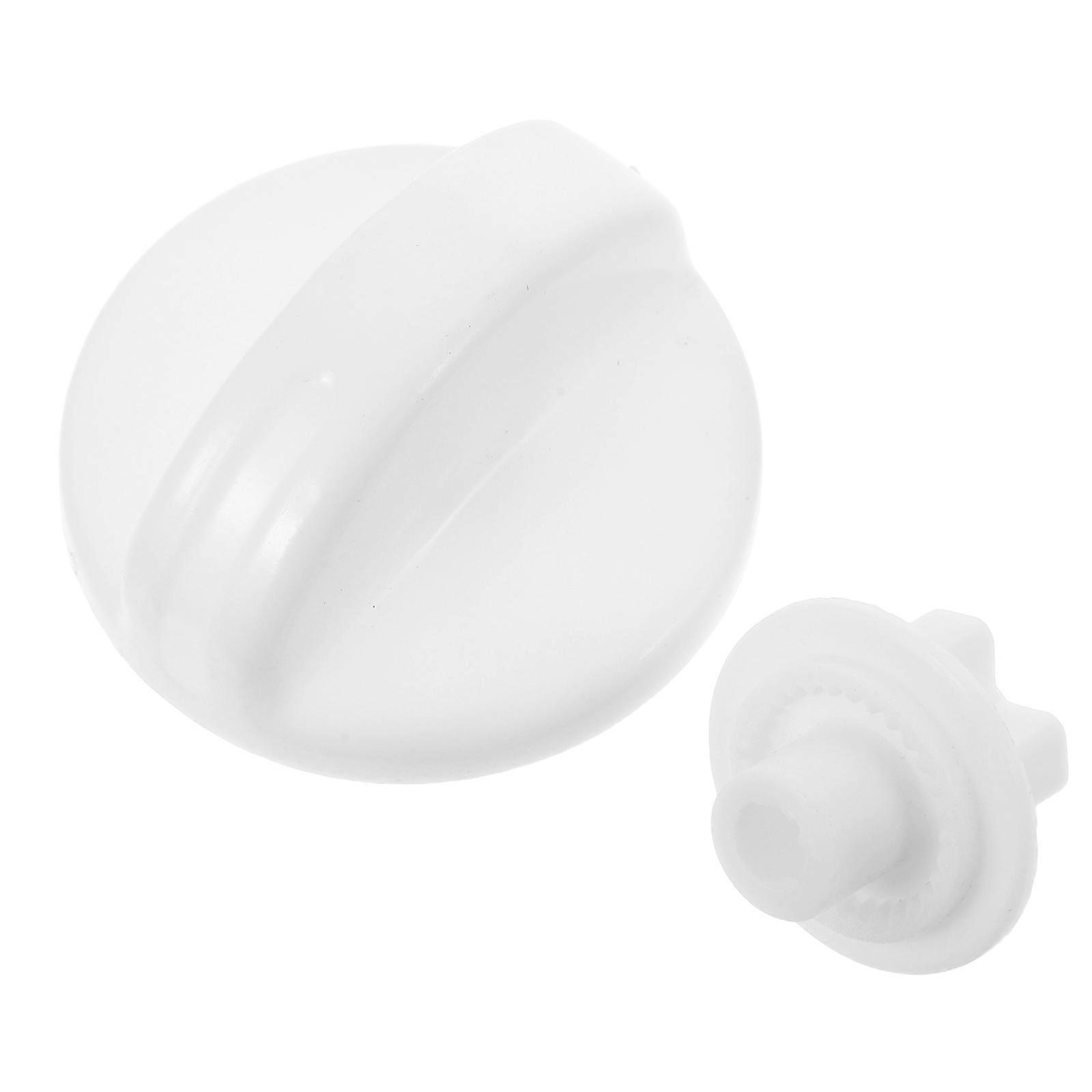 Plastic Washer Dryer Selector Washing Machine Timer Control Knob (White Omnipotent)
