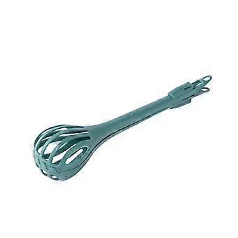 Eierhouder, grijper, schepje, keukengadget voor het hardkoken van eieren, schepje met lange steel, vergiet, zeef, geperforeerd, bosgroen