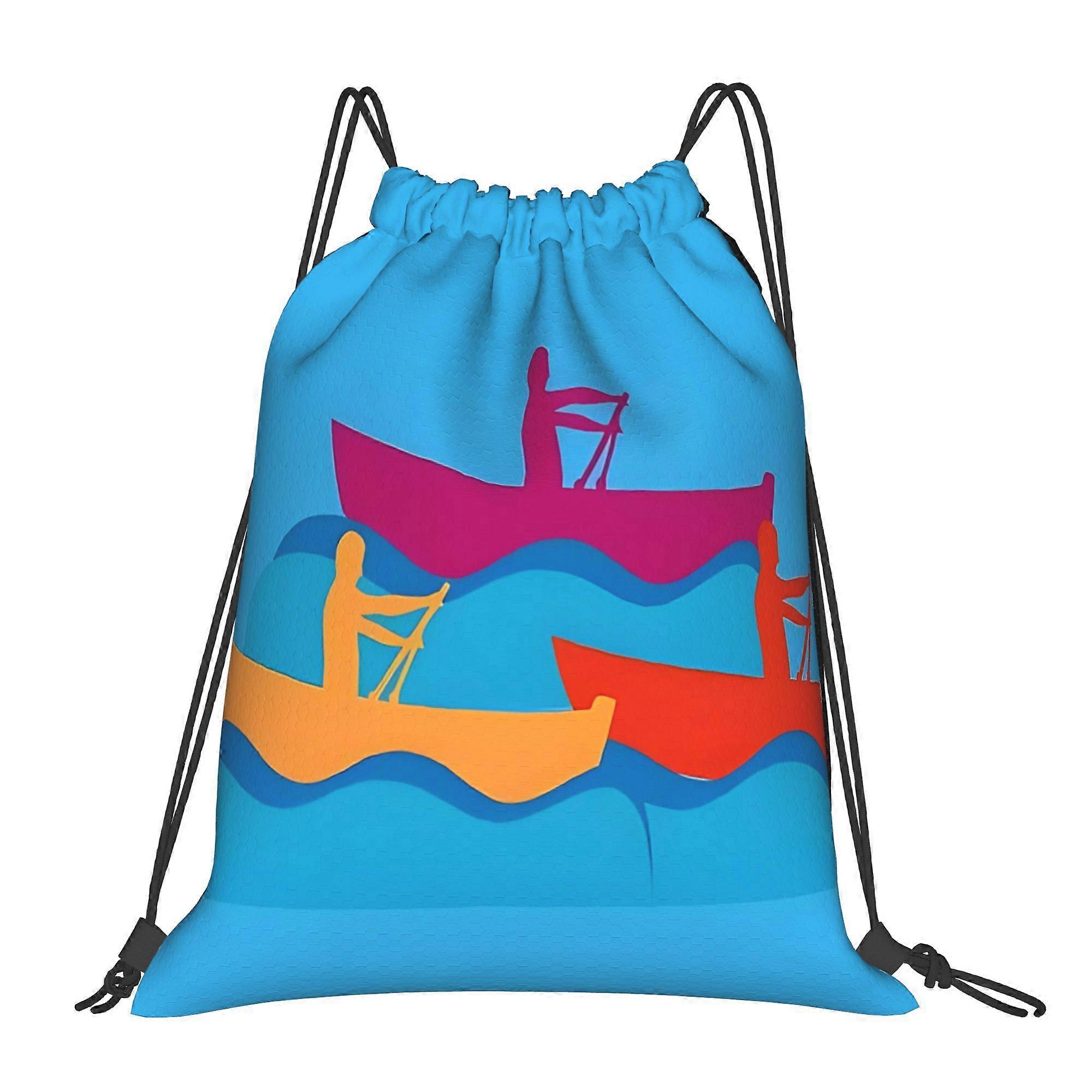 Rowing Drawstring Bags-Cqazw