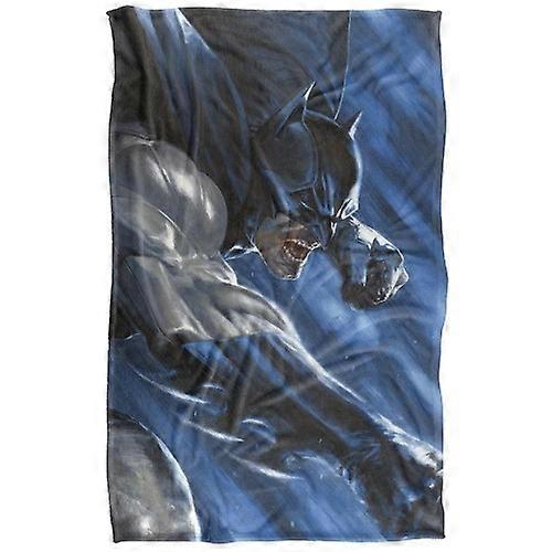 Batman Throwing Fists Printed Soft Touch Blanket