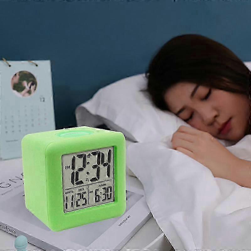 Digital Clock Shock-proof Snooze Function Silicon Cover Portable Electrical LED Clock Household Supp