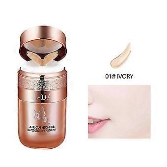 BB Cream, Air Cushion CC Cream BB Cream, Moisturizing Concealer, Bright Makeup Base Long Lasting with Butterfly Makeup Sponge