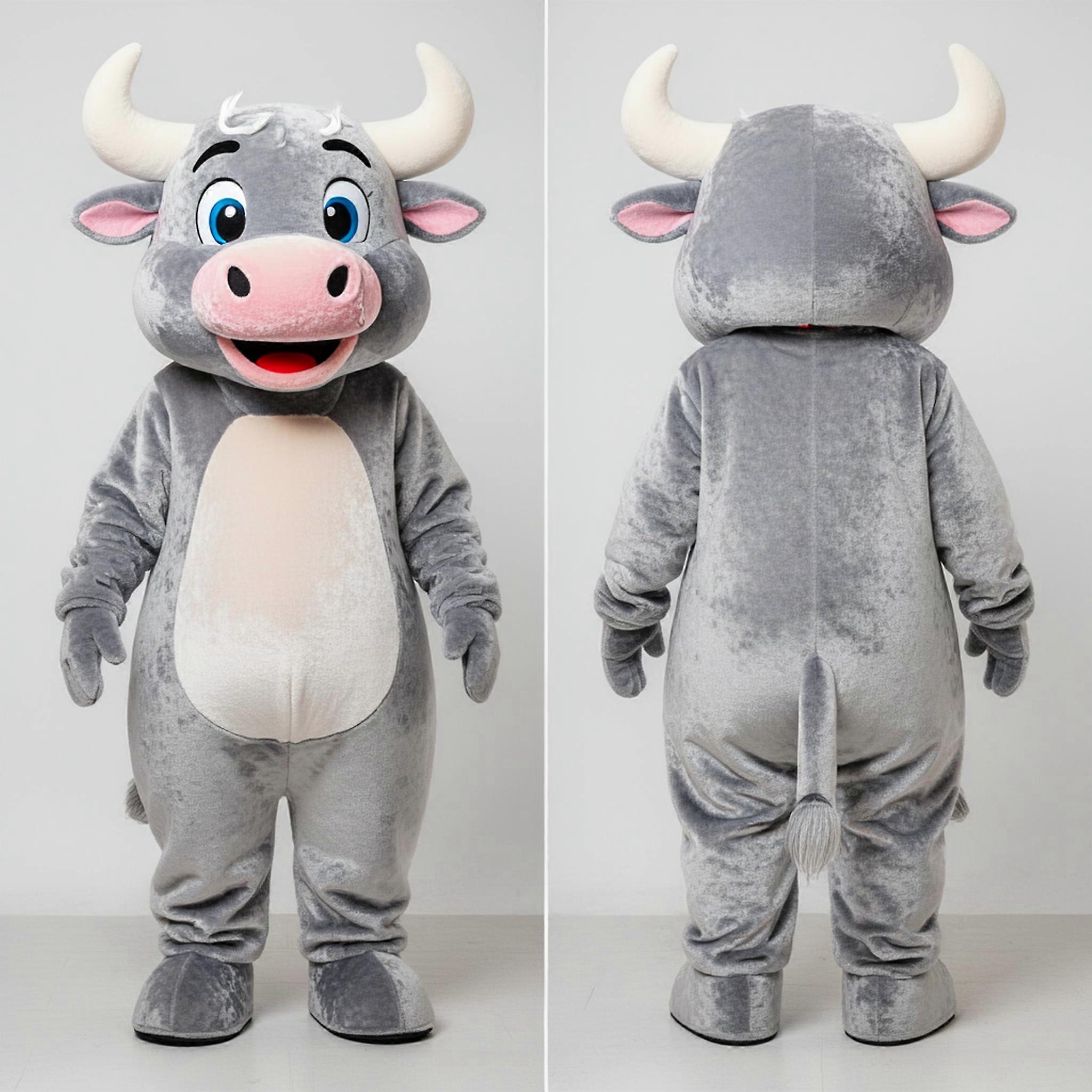 MASTICOT Silver Broad Shouldered Bull Mascot