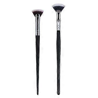 2Pcs Mascara Fan Brush Natural Lifted Effects Enhance Lower Lashes Eyelash Brushes Women Accessories