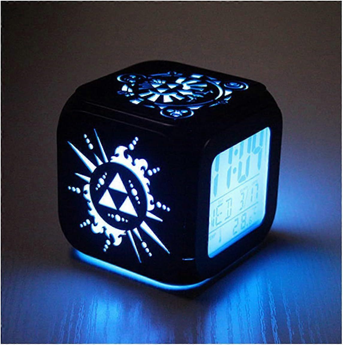 3D Stereo LED Alarm Clock, Electronic ColourChanging Night Light Timepiece