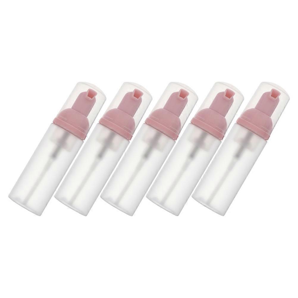 Mousse Foaming Bottle Pink for Home Use 5Pcs Plastic Bubble Bottle