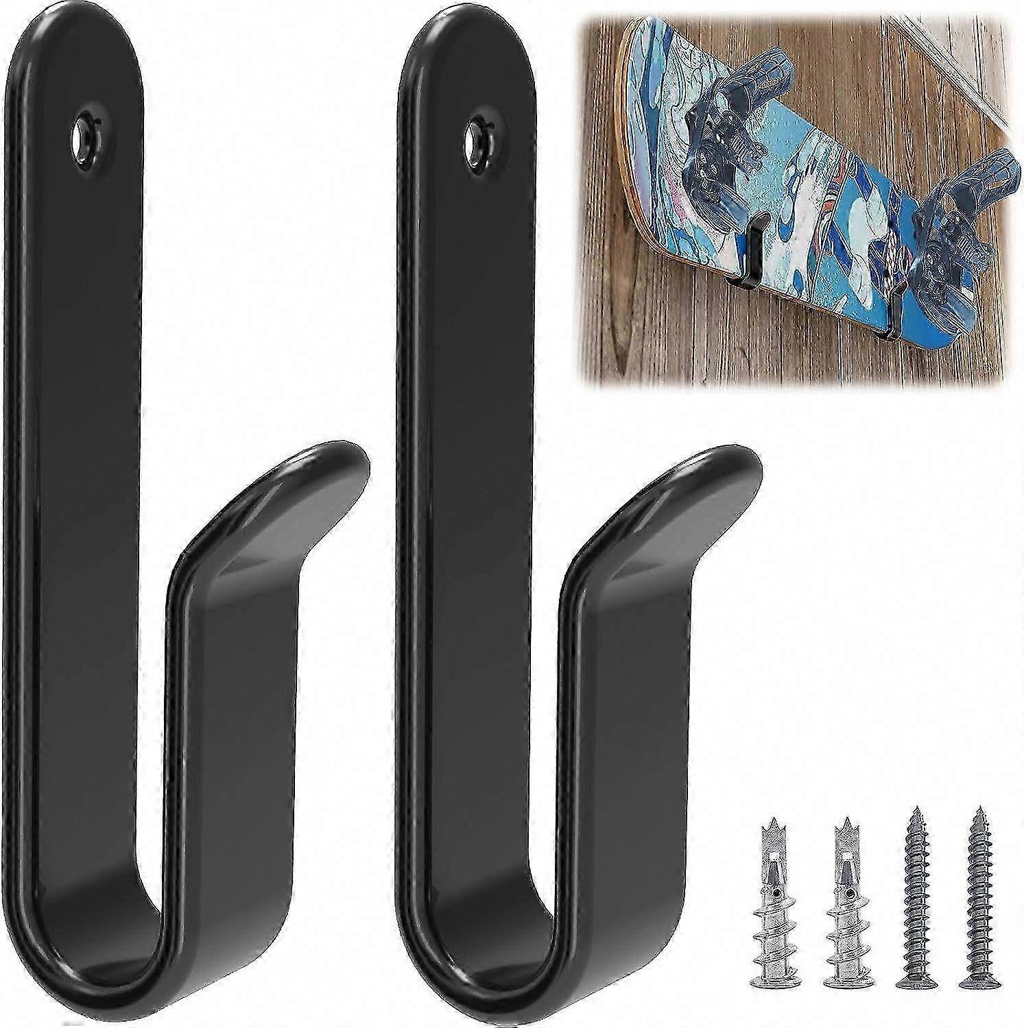 2-Pack Horizontal Wall Mount Clips for Snowboard Storage and Display Rack