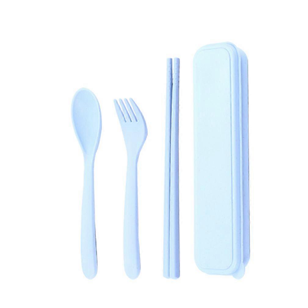 3pcs Cutlery Set Tableware Tableware Spoons Chopstick Fork Plastic