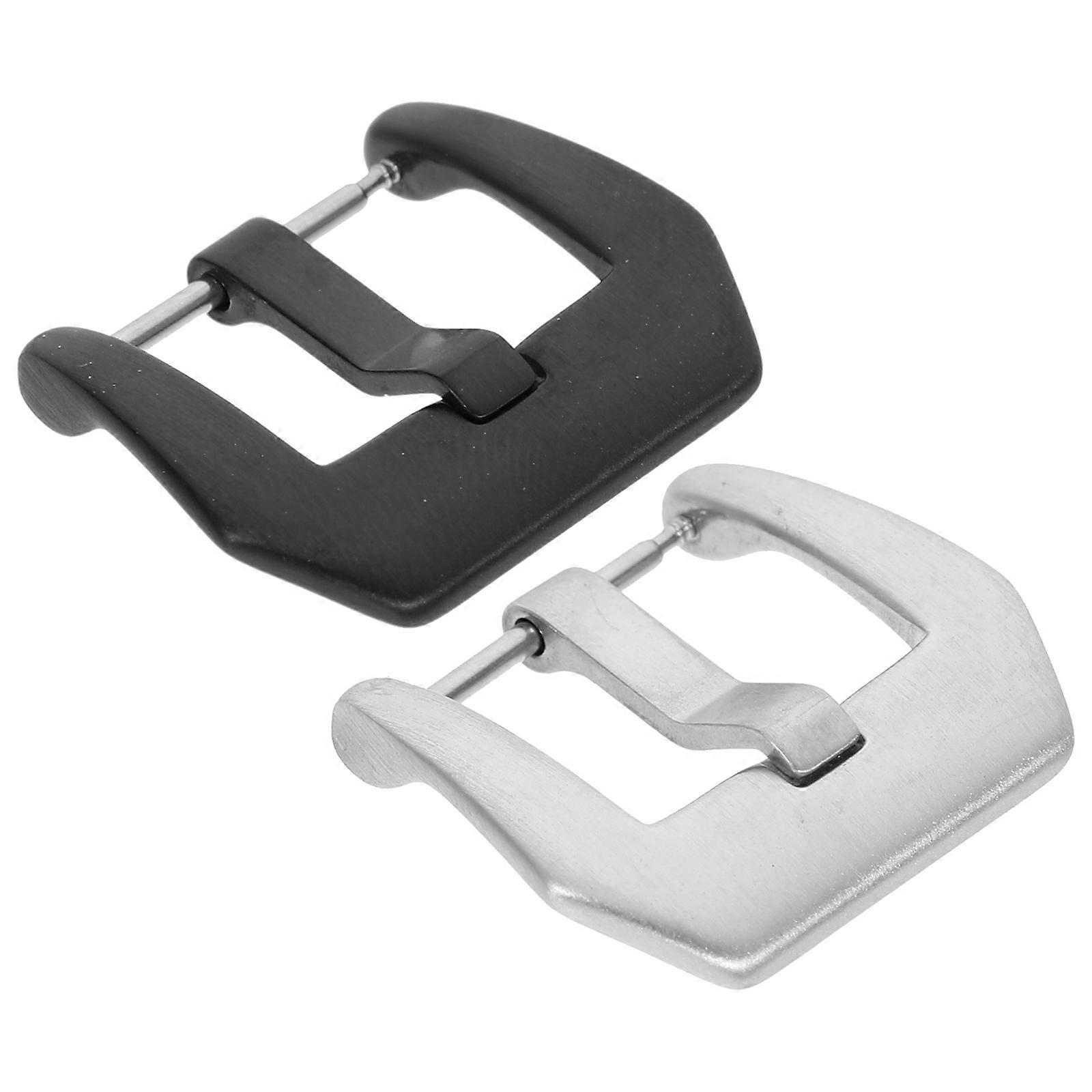 Stainless Steel Watch Buckles Replacement Connection Rectangular Simple and Practical 2Pcs