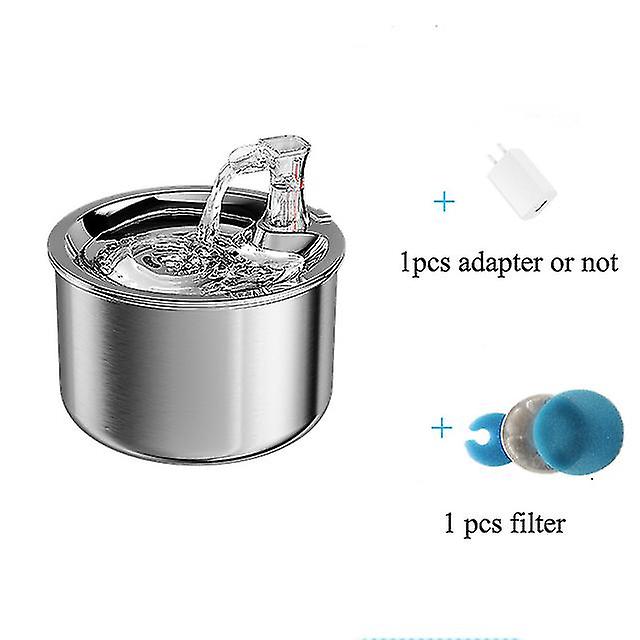 Stainless Steel Automatic Cats Fountain 2l Running Water Drinking For Cat Dog 4-layer Filter Smart Pet Drinker Dispenser Sensor