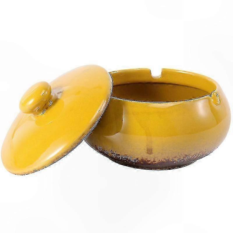 Single Retro Ceramic Ashtray compatible with Cigarettes