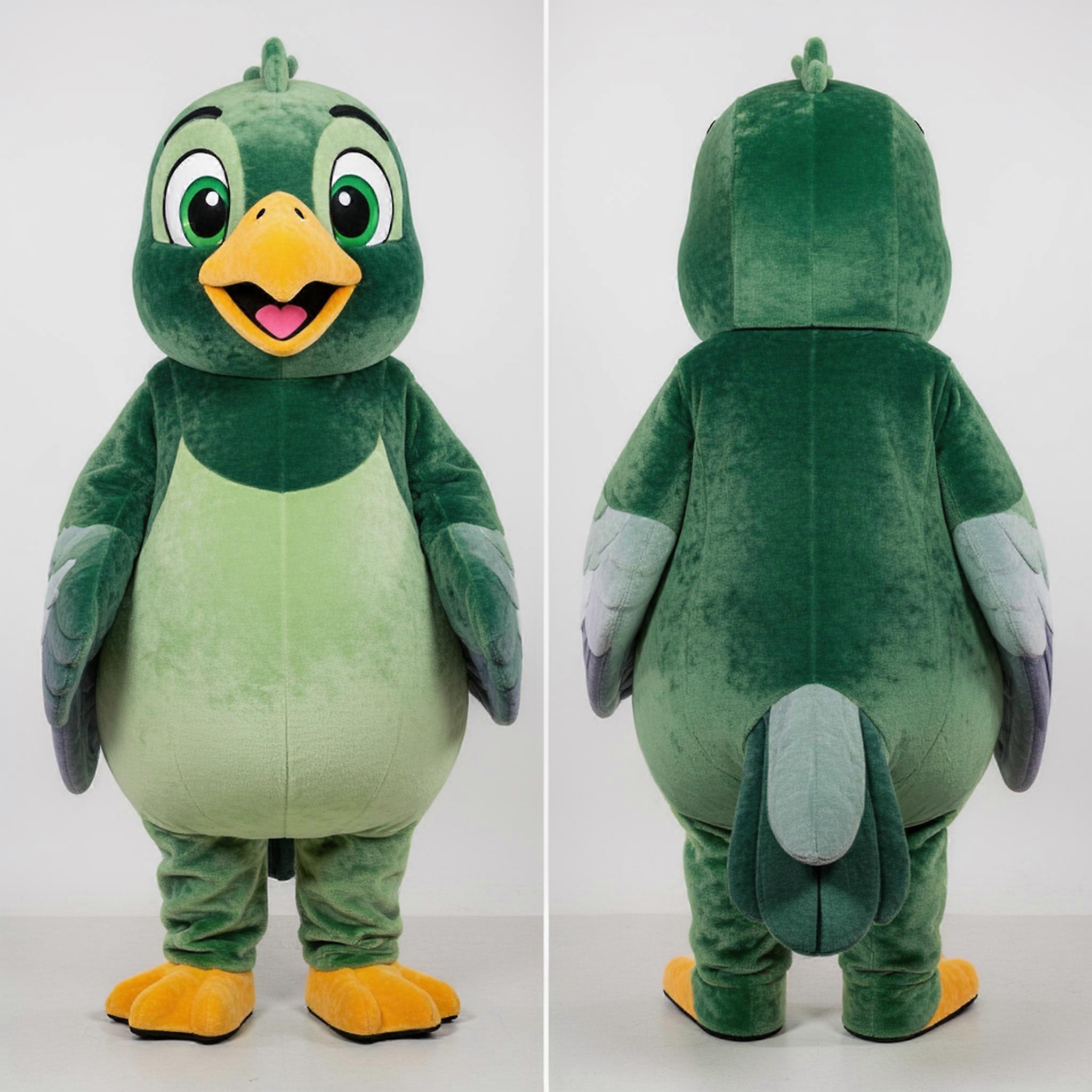 MASTICOT Forest Green Rounded Passenger Pigeon Mascot