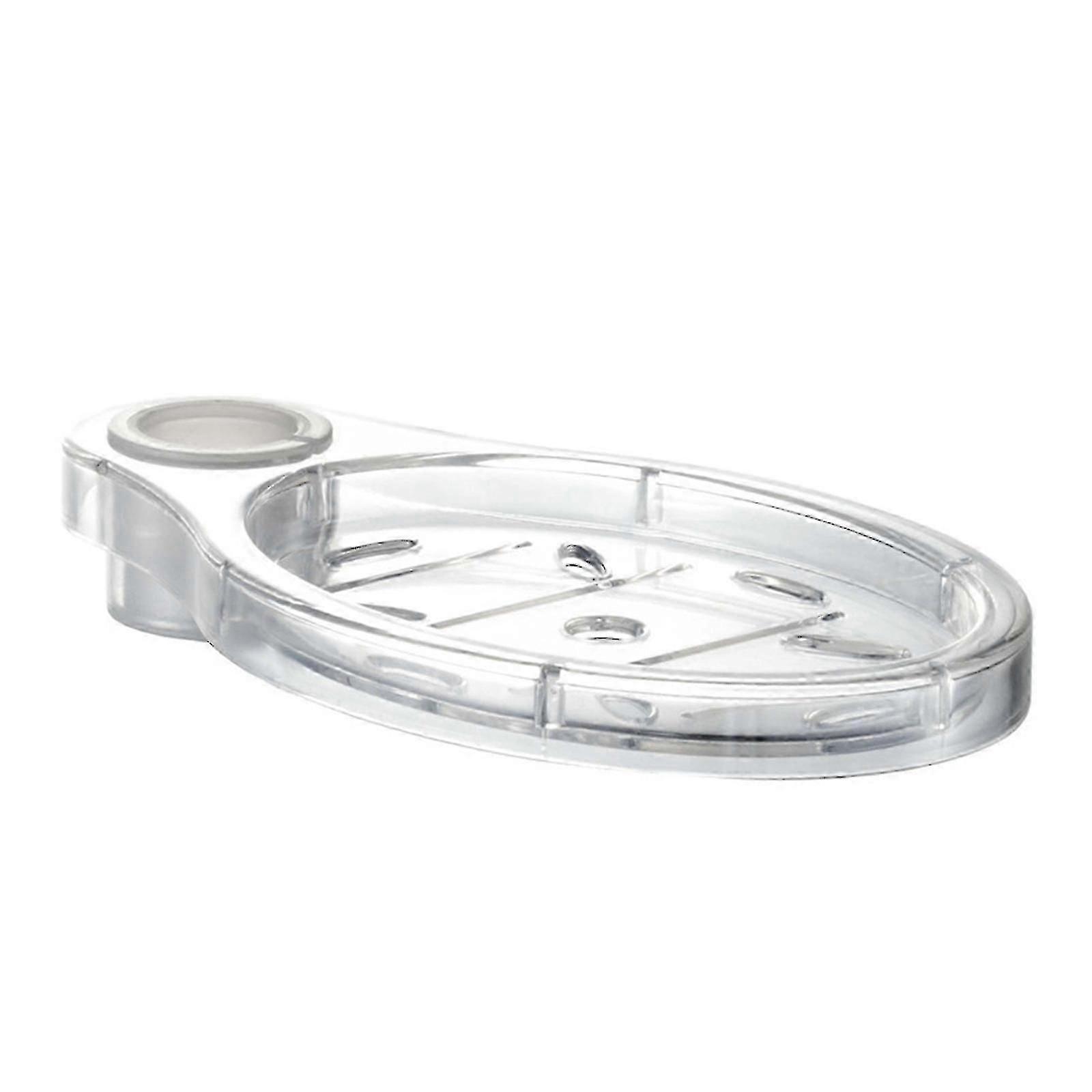 Oval Clear Plastic Shower Soap Rack