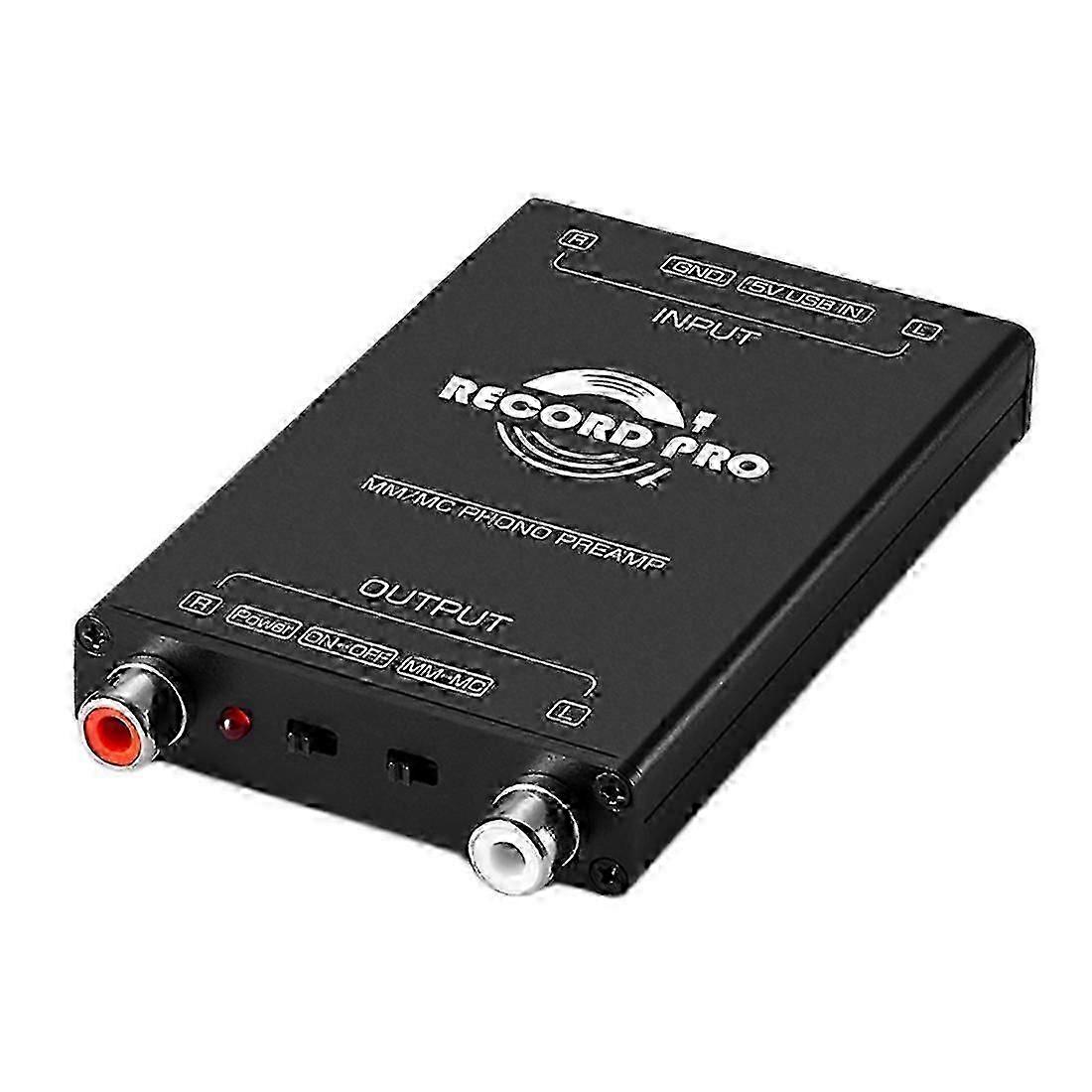 Mini MM MC phono preamplifier compatible with vinyl turntables. Simple preamplifier