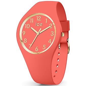 Ice-glam Quartz Analog Woman Watch with Ic017057 Rubber Bracelet
