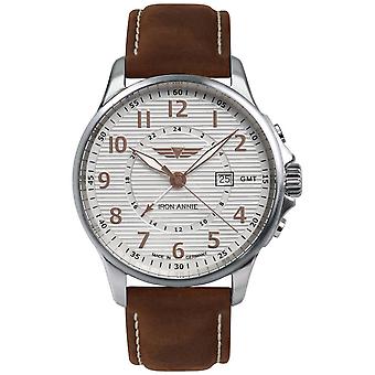 Iron annie 5840-4 quartz watch for Analog Quartz Men with Cowhide Bracelet 5840-4