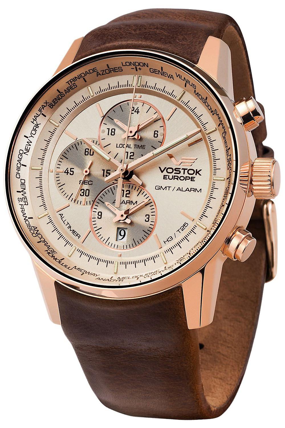 Vostok europe limousine alltimer Japanese Quartz Analog Man Watch with YM26-565B294 Cowskin Bracelet