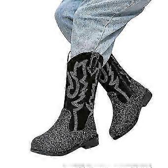 Girls Cowgirl Boots Unisex-Child Mid Calf Glitter Toddler Cowboy Boot