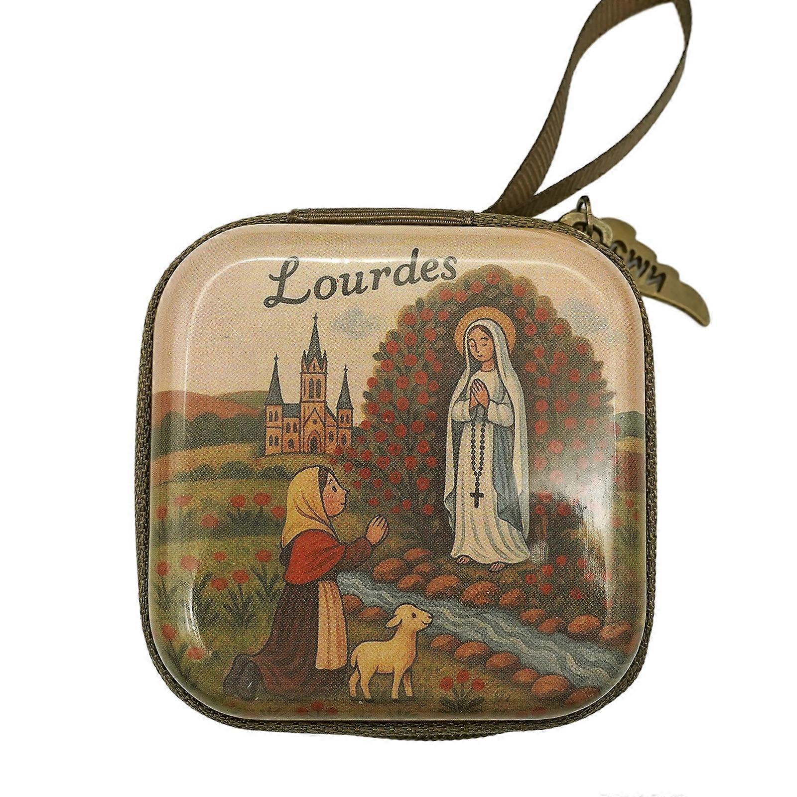 Square Zip Rosary Bead Organiser Pouch