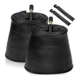 Set van 2 20X4.0 Fat Bike Binnenband met AV 32mm Ventiel, Binnenbanden met 2 Bandenlichters, voor Weg/Berg /E-hy