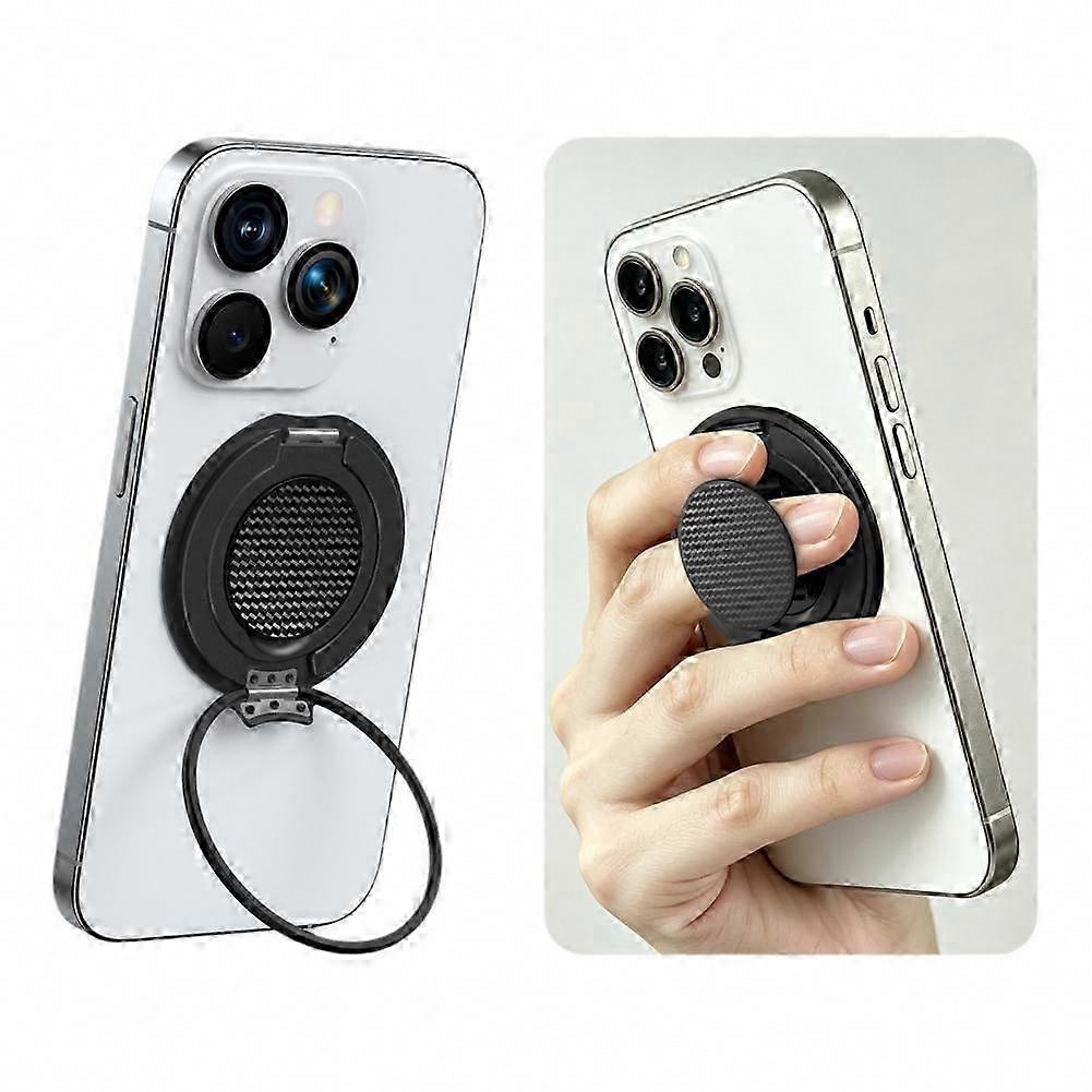 Magnetic Phone Ring Stand with Flexible Silicone Loop Attachment