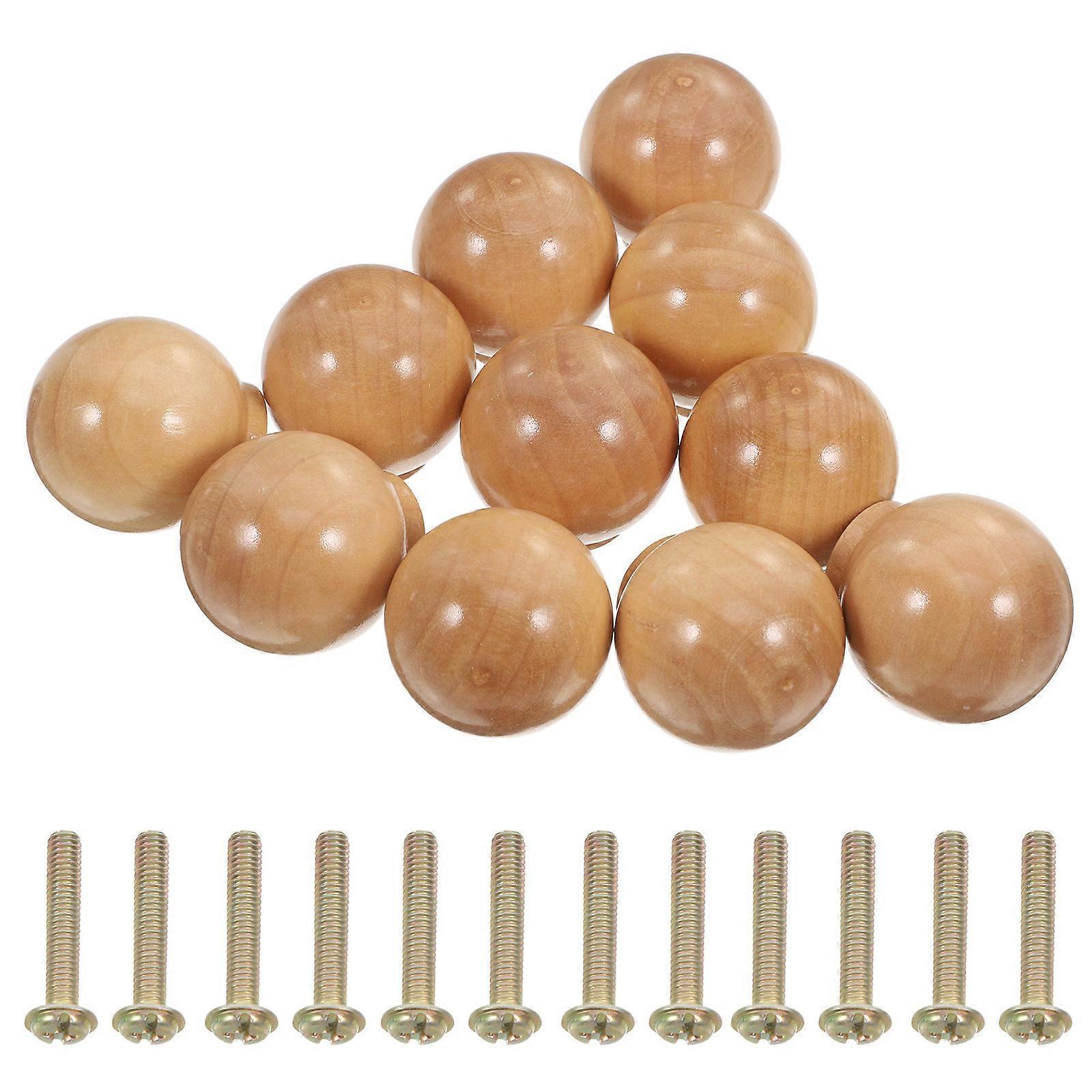 Light Brown Wooden Dresser Knobs compatible with Decor 12Pcs Drawer Pulls and Handles